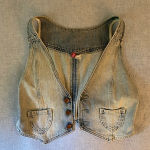 H&M Cropped Denim Vest